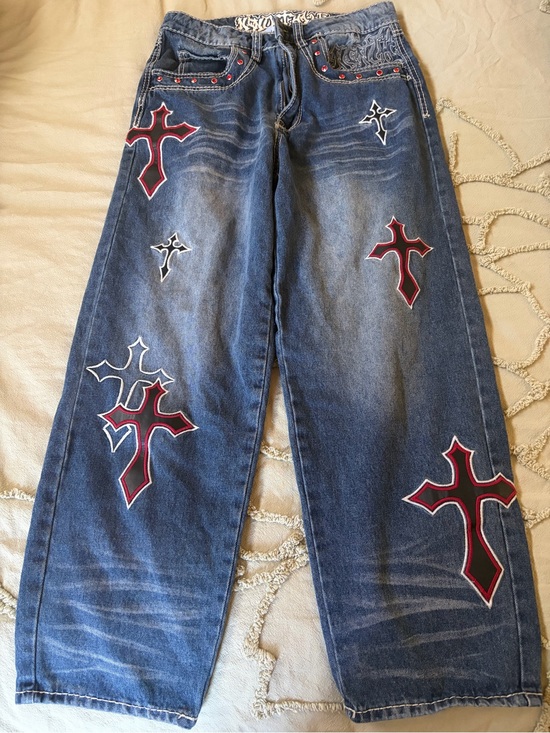 Ambush Other - Ambush Men Ninth Hall Ambush Crosses Baked Medium Blue Wash Loose Fit Jeans.